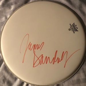 James Gandolfini autographed drum head.